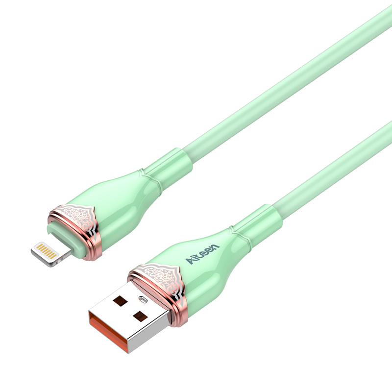 A19-LGN Lightning Data Cable 2m 30W Fast Charging Green Color